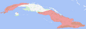 Range map of Anolis allogus